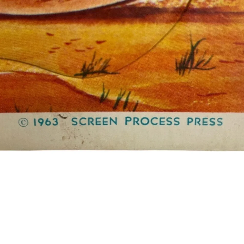 Vintage 1963 Screen Process Press School Worm Apple Home Cardboard Jigsaw Puzzle